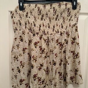 Floral Print strapless top